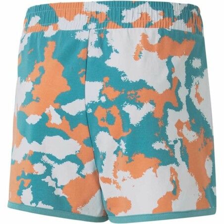 Pantaloncini Sportivi per Bambini Puma Alpha AOP Bianco Azzurro Verde