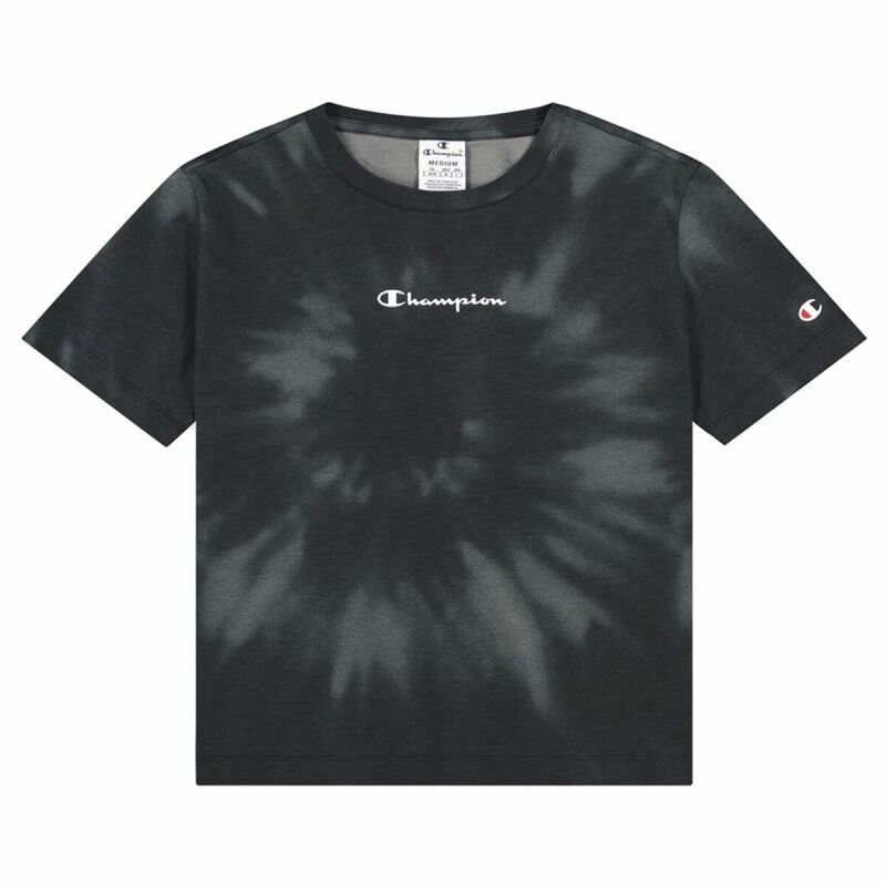 Maglia a Maniche Corte Donna Champion Croptop Nero Maglia a Maniche Corte Donna Champion Croptop Nero