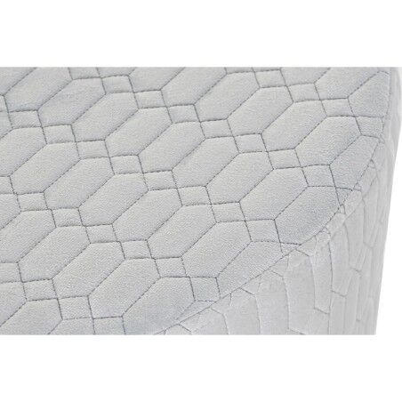 Poggiapiedi DKD Home Decor Poliestere Blu cielo Spugna Legno MDF (55 x 55 x 35 cm)
