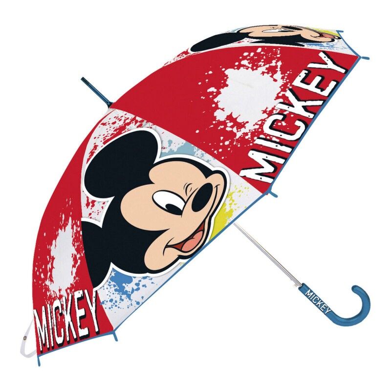 Ombrelli Mickey Mouse Happy smiles Rosso Azzurro (Ø 80 cm) Ombrelli Mickey Mouse Happy smiles Rosso Azzurro (Ø 80 cm)