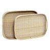 Set di Vassoi DKD Home Decor Marrone Rattan (51.5 x 36 x 7.5 cm) (44.5 x 31.5 x 6 cm) (2 pcs)