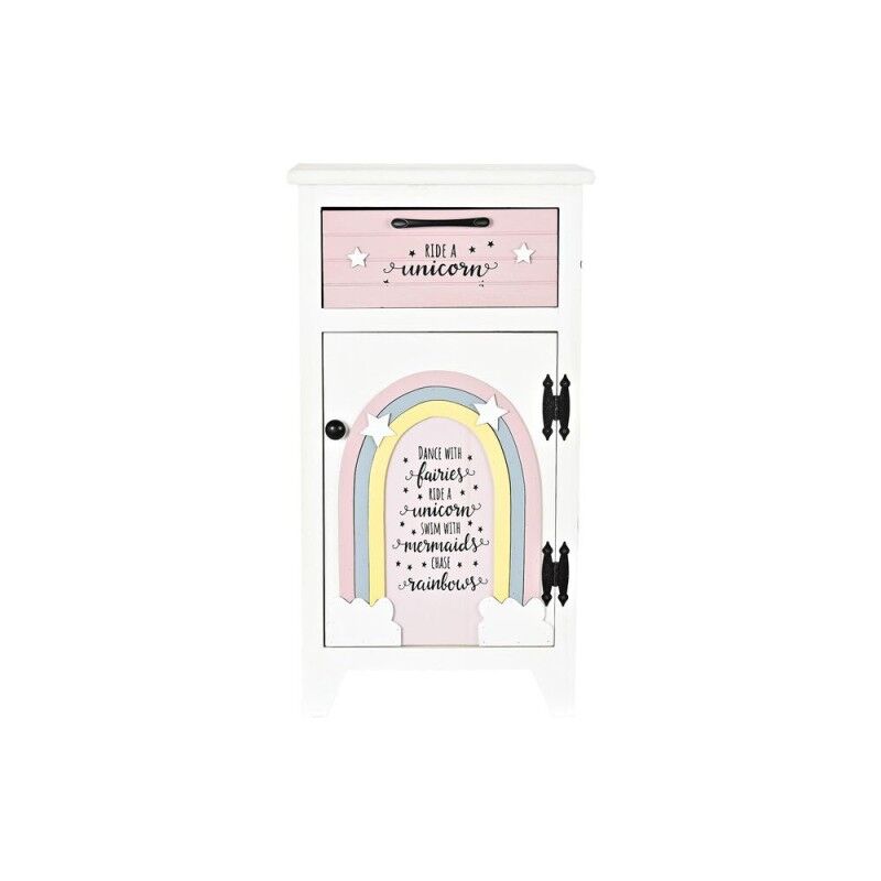 Comodino DKD Home Decor Per bambini Grigio Rosa Bianco Giallo (40 x 29 x 73,5 cm) Comodino DKD Home Decor Per bambini Grigio Rosa Bianco Giallo (40 x 29 x 73,5 cm)