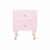Comodino DKD Home Decor 52 x 42 x 65 cm Metallo Rosa chiaro Legno di mango