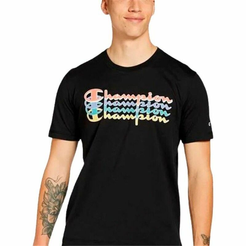 Maglia a Maniche Corte Champion Crewneck Nero Maglia a Maniche Corte Champion Crewneck Nero