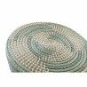 Poggiapiedi DKD Home Decor Naturale Turchese Bianco Rattan Tropicale Erba di mare (41 x 41 x 42 cm)
