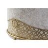 Poggiapiedi DKD Home Decor 51 x 51 x 44,5 cm Schiuma Beige Dorato Velluto Legno MDF Etnico 40 % Metallo