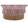 Poggiapiedi DKD Home Decor 43 x 43 x 51 cm Legno Marrone Rosa chiaro Macramé Boho