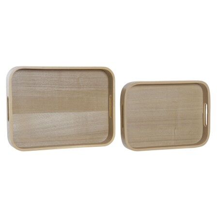 Vassoio per aperitivi DKD Home Decor Naturale Scandinavo 40 x 30 x 5,5 cm (2 Unità)
