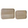 Vassoio per aperitivi DKD Home Decor Naturale Scandinavo 40 x 30 x 5,5 cm (2 Unità)