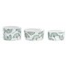 Set da Aperitivo DKD Home Decor Bambù Gres Fogli Tropicale 4 Pezzi 18 x 18 x 1 cm