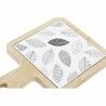 Vassoio per aperitivi DKD Home Decor Bianco/Nero Bambù Gres Fogli Cottage 18 x 12 x 1 cm