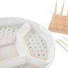 Vassoio per aperitivi DKD Home Decor 23,5 x 23,5 x 3 cm Multicolore Gres
