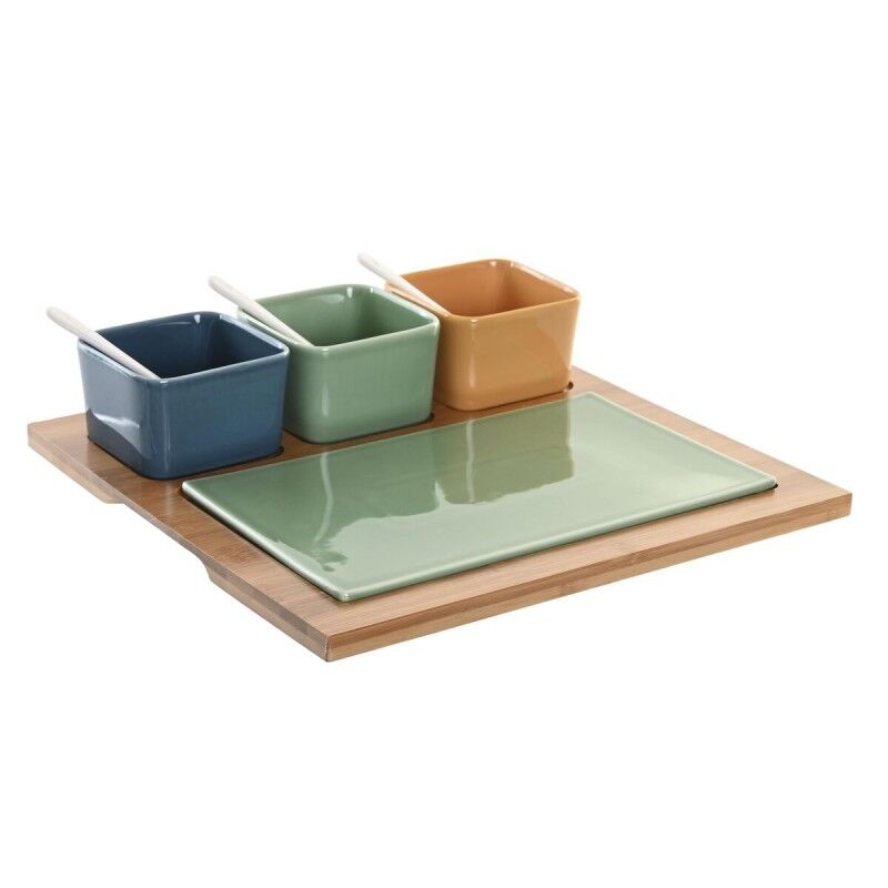 Set da Aperitivo DKD Home Decor Porcellana Multicolore Bambù 8 Pezzi (30 x 30 x 6 cm) Set da Aperitivo DKD Home Decor Porcellana Multicolore Bambù 8 Pezzi (30 x 30 x 6 cm)