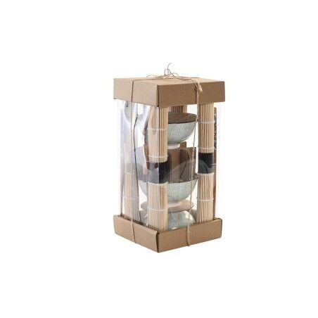 Set per Sushi DKD Home Decor 14,5 x 14,5 x 35 cm Gres Orientale (16 Pezzi)