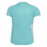 Maglia a Maniche Corte per Bambini Adidas Aeroready Three Stripes Acquamarina