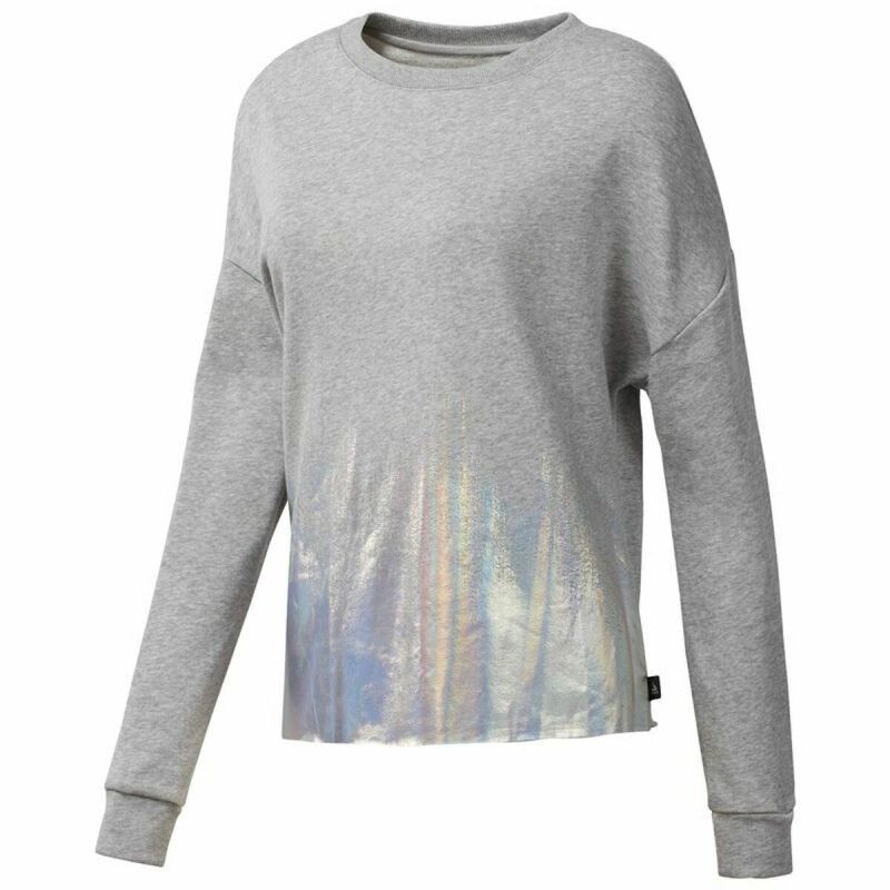 Felpa senza Cappuccio Uomo Reebok Foil Crew Grigio chiaro Felpa senza Cappuccio Uomo Reebok Foil Crew Grigio chiaro