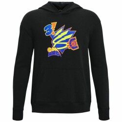 Felpa con Cappuccio Bambino Under Armour Curry Big Splash Nero