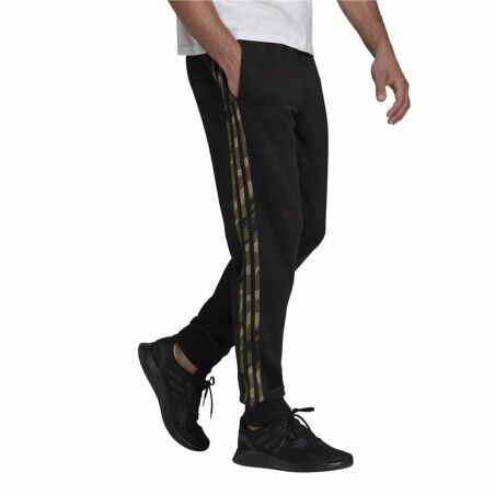 Pantalone Lungo Sportivo Adidas Essentials Camo Print Nero Uomo