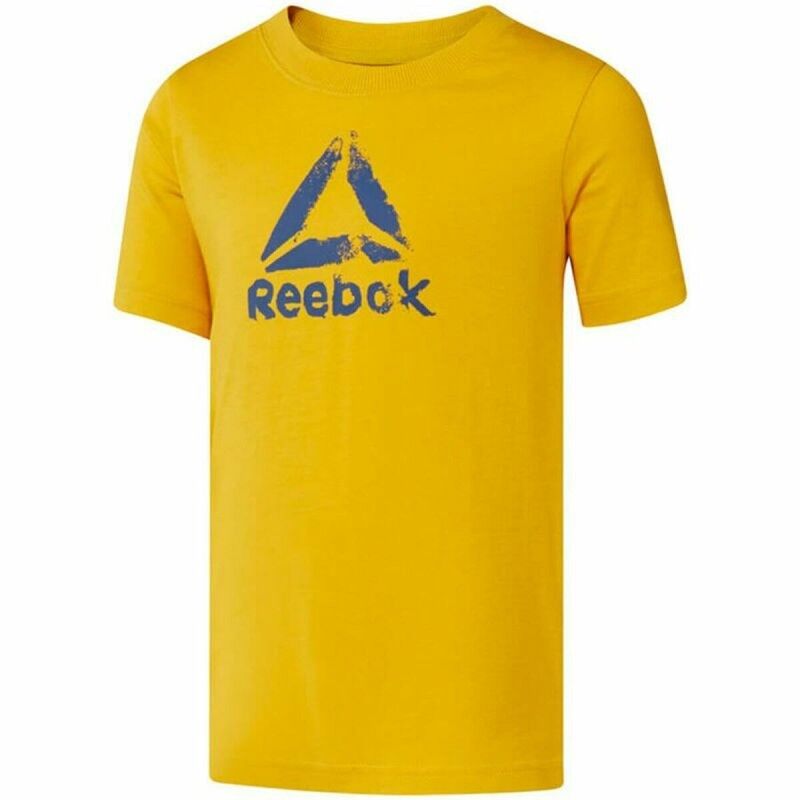 Maglia a Maniche Corte Bambino Reebok Elemental Giallo Maglia a Maniche Corte Bambino Reebok Elemental Giallo