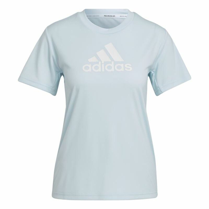 Maglia a Maniche Corte Donna Adidas Move Logo Sport Ciano Maglia a Maniche Corte Donna Adidas Move Logo Sport Ciano