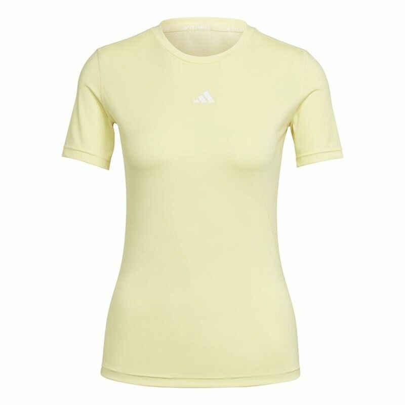 Maglia a Maniche Corte Donna Adidas Techfit Training Giallo Maglia a Maniche Corte Donna Adidas Techfit Training Giallo