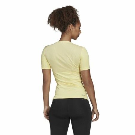Maglia a Maniche Corte Donna Adidas Techfit Training Giallo