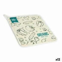 Panno da Cucina Kinvara 1220 Bianco Verde 50 x 0,3 x 50 cm (12 Unità)