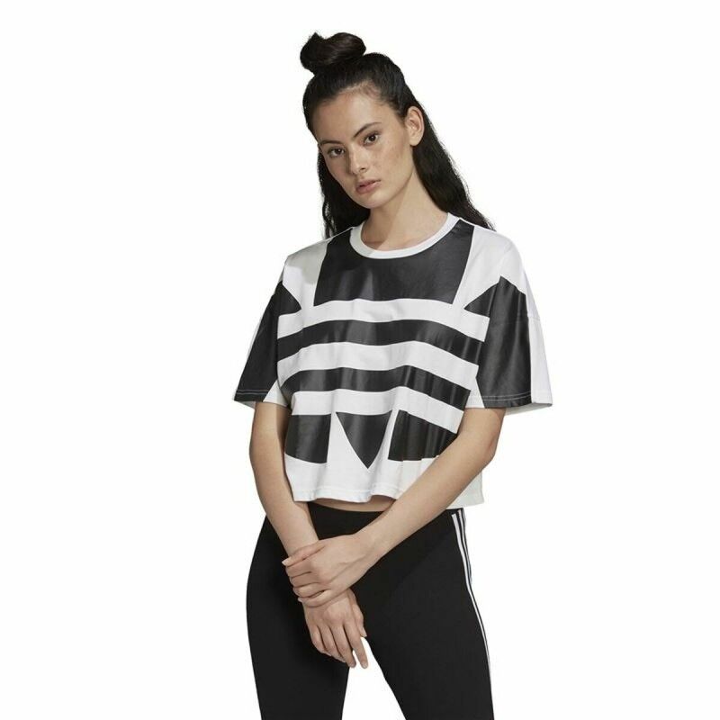 Maglia a Maniche Corte Donna Adidas Big Logo Maglia a Maniche Corte Donna Adidas Big Logo