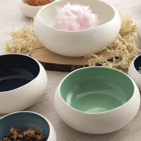 Ciotola per Aperitivi Ariane Organic Bianco Ceramica Ø 21 cm (2 Unità)