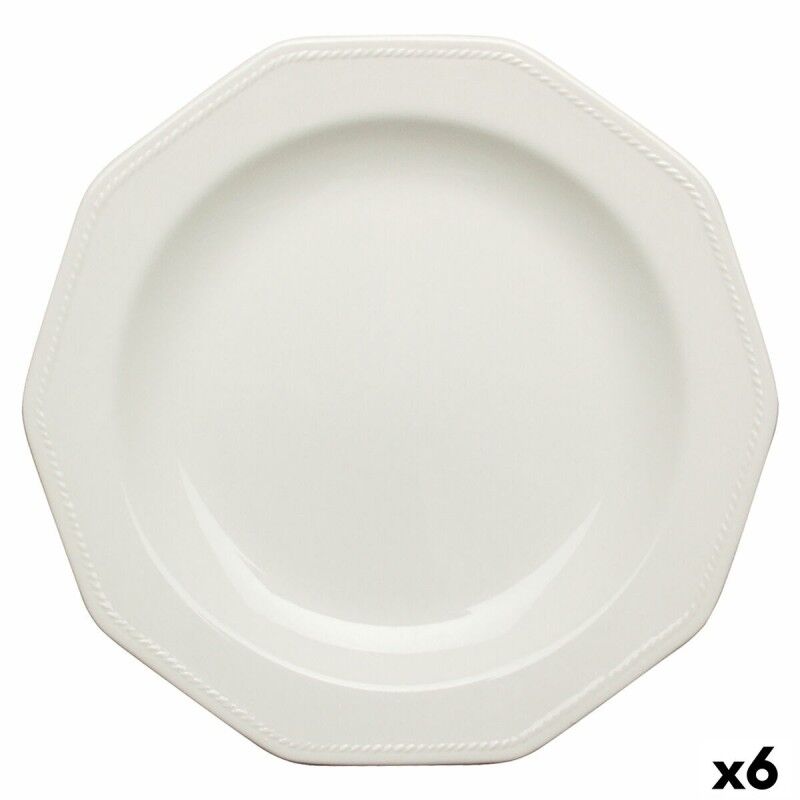 Piatto da pranzo Churchill Artic White Bianco Ceramica servizio di piatti Ø 27 cm (6 Unità) Piatto da pranzo Churchill Artic White Bianco Ceramica servizio di piatti Ø 27 cm (6 Unità)