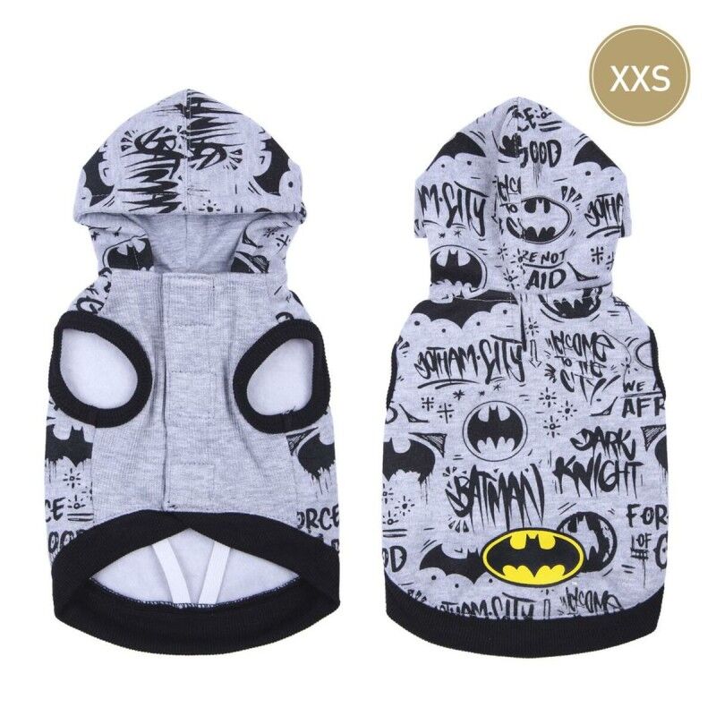 Felpa per Cani Batman XXS Nero Felpa per Cani Batman XXS Nero
