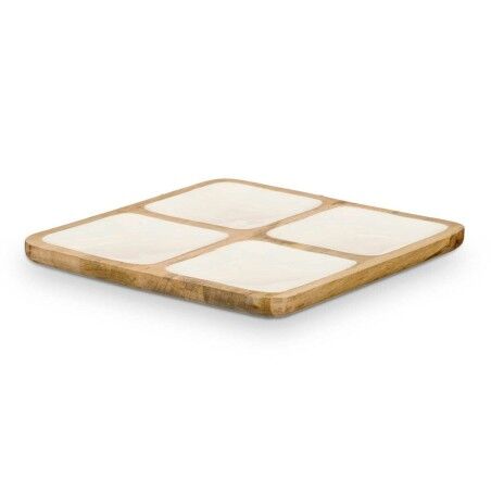 Vassoio con Scompartimenti MALI-991 W Bianco 29,5 x 3 x 29,5 cm (6 Unità)