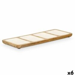 Vassoio con Scompartimenti MALI941 W Bianco 46 x 3 x 17 cm (6 Unità)