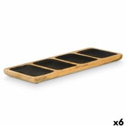 Vassoio con Scompartimenti MALI-941 B Nero 46 x 3 x 17 cm (6 Unità)