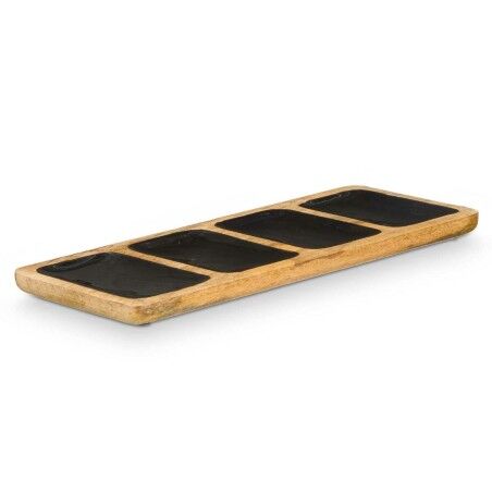 Vassoio con Scompartimenti MALI-941 B Nero 46 x 3 x 17 cm (6 Unità)