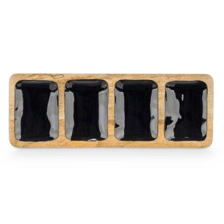 Vassoio con Scompartimenti MALI-941 B Nero 46 x 3 x 17 cm (6 Unità)