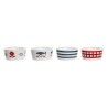 Set da Aperitivo DKD Home Decor 19,7 x 19,7 x 1 cm Naturale Rosso Azzurro Bianco Gres Mediterraneo Case