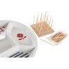 Set da Aperitivo DKD Home Decor 23,5 x 23,5 x 7 cm Rosso Azzurro Bianco Gres Mediterraneo Case