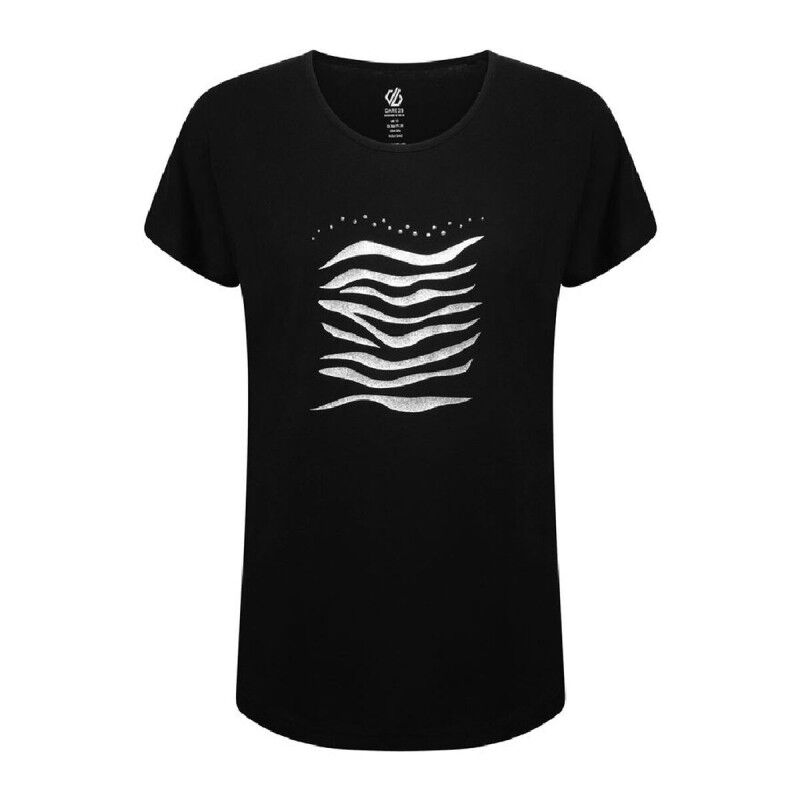 Maglia a Maniche Corte Donna Dare 2b Emanation Nero Maglia a Maniche Corte Donna Dare 2b Emanation Nero