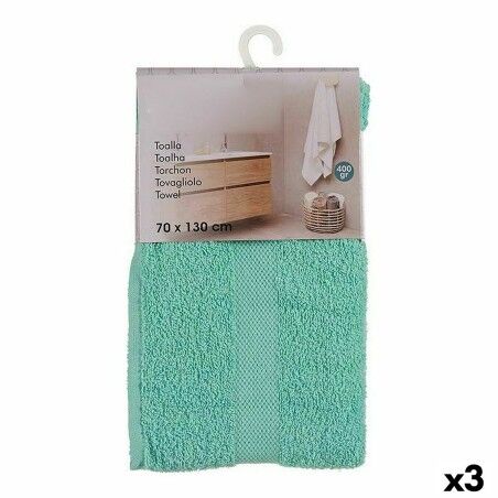 Telo da bagno Berilo 5313 Turchese 80 % cotone 20 % Poliestere 70 x 0,5 x 130 cm (3 Unità)
