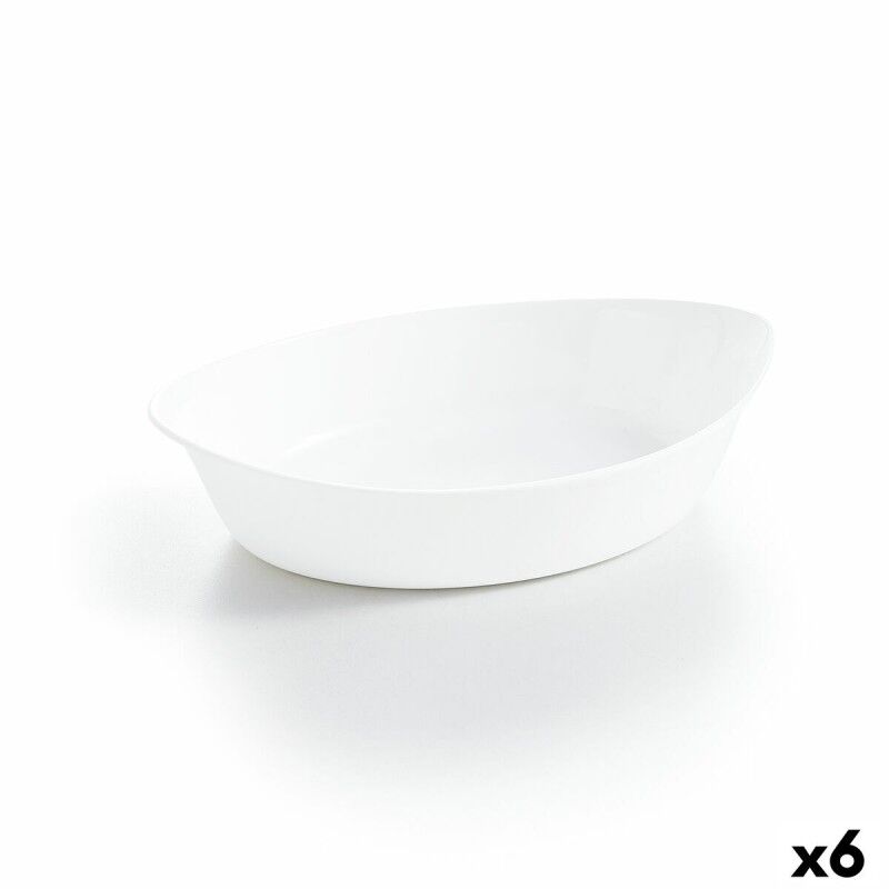 Teglia da Cucina Luminarc Smart Cuisine Ovale Bianco Vetro 25 x 15 cm (6 Unità) Teglia da Cucina Luminarc Smart Cuisine Ovale Bianco Vetro 25 x 15 cm (6 Unità)