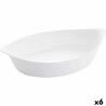 Teglia da Cucina Luminarc Smart Cuisine Ovale Bianco Vetro 6 Unità 38 x 22 cm