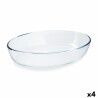 Pirofila da Forno Pyrex Classic Vidrio Trasparente Vetro Ovalada 30 x 21 x 7 cm (4 Unità)