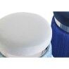 Poggiapiedi DKD Home Decor Argentato Metallo Blu cielo Blu Marino Frange 35 x 35 x 41 cm (2 Unità)