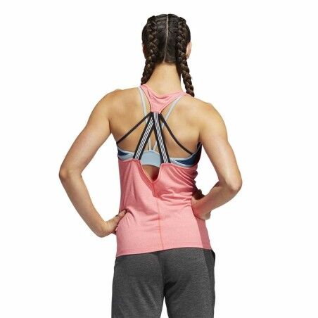Maglia Smanicata da Donna Adidas 3 Stripes Tank Rosa
