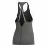 Maglia Smanicata da Donna Adidas 3 Stripes Tank Grigio scuro