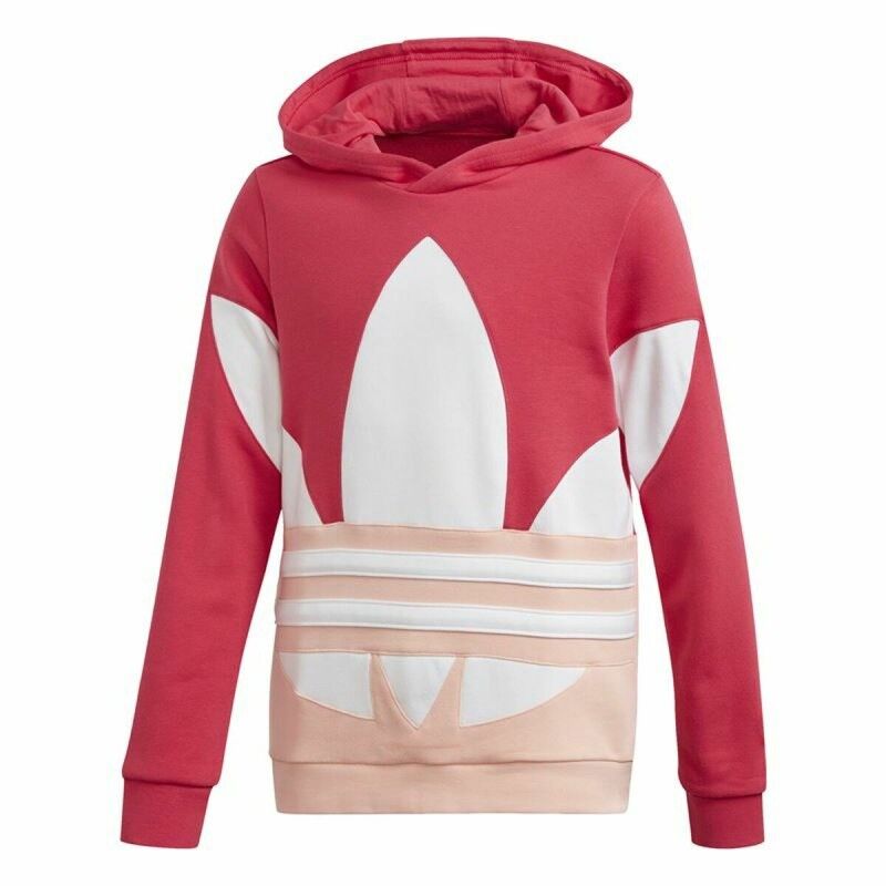 Felpa per Bambini Adidas Trefoil Corallo Felpa per Bambini Adidas Trefoil Corallo