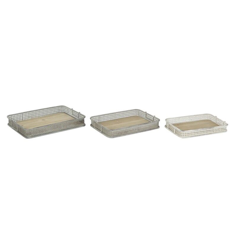Set di Vassoi DKD Home Decor 53 x 38 x 8 cm Metallo Multicolore (3 Unità) Set di Vassoi DKD Home Decor 53 x 38 x 8 cm Metallo Multicolore (3 Unità)