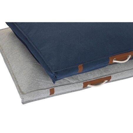 Letto per animali domestici DKD Home Decor 88 x 68 x 10 cm Blu Marino Grigio chiaro 2 Unità