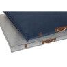 Letto per animali domestici DKD Home Decor 88 x 68 x 10 cm Blu Marino Grigio chiaro 2 Unità